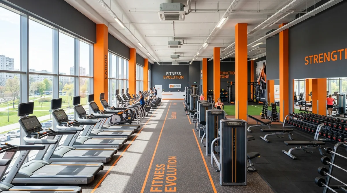 Vue intérieure spacieuse et moderne de la salle de sport Basic Fit Fresnes avec ses équipements de fitness.
